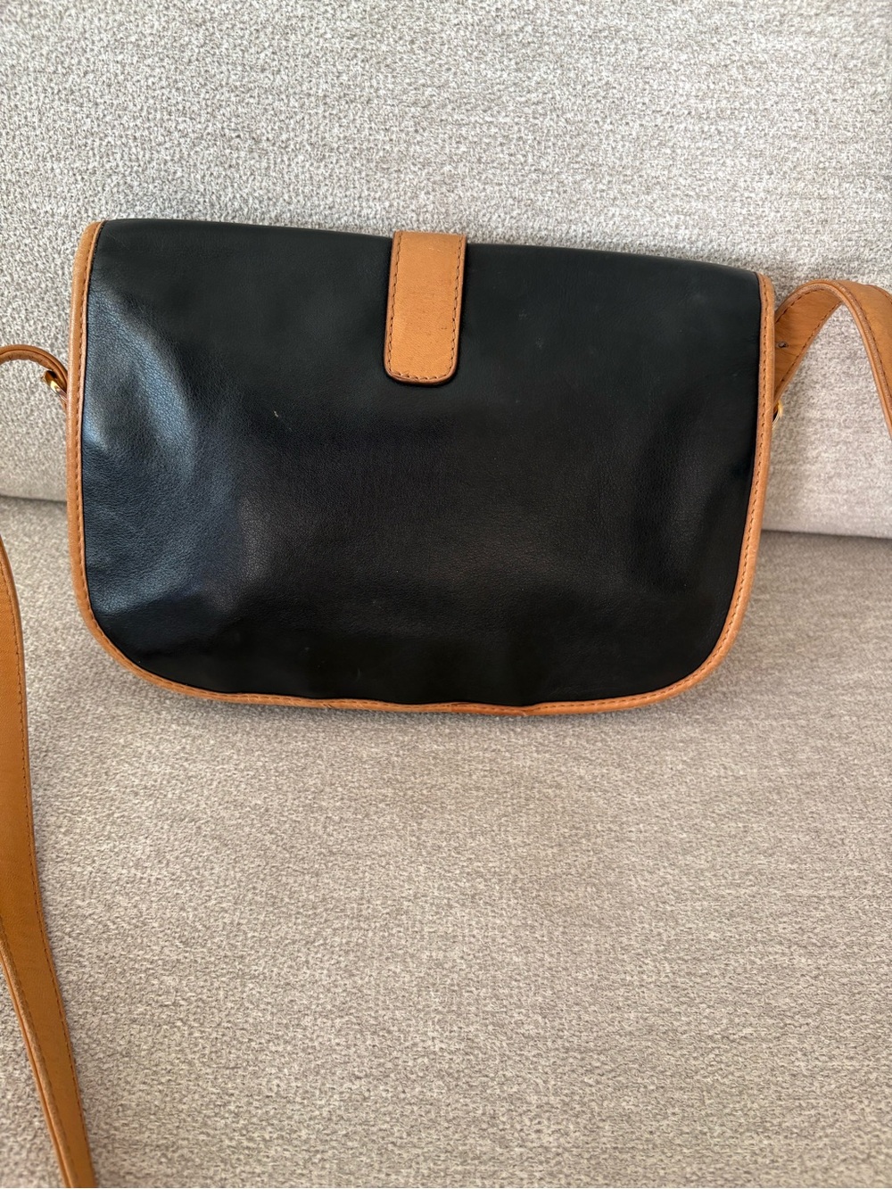 Vintage Celine Leather Crossbody Bag in Black and Tan - Picture 6 of 6